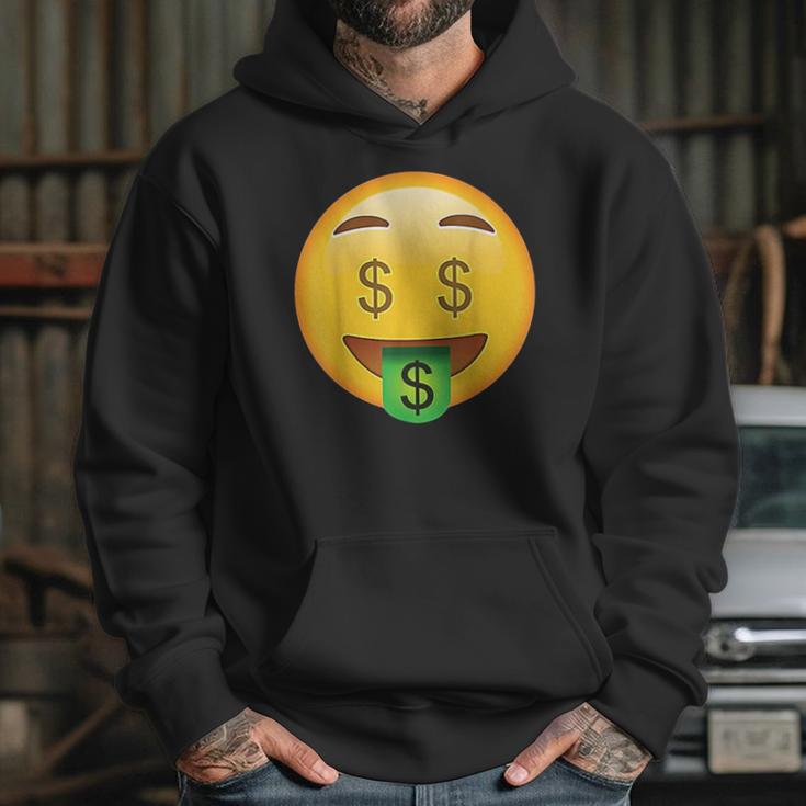 Emoji Money Face Cute Smile Dollar Signs Eyes Mouth Emotic Hoodie Gifts for Her