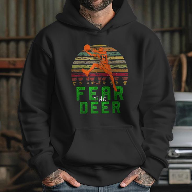 Fear The Deer Gift For Milwaukee Basketball Bucks Fans Hoodie Gifts for Her