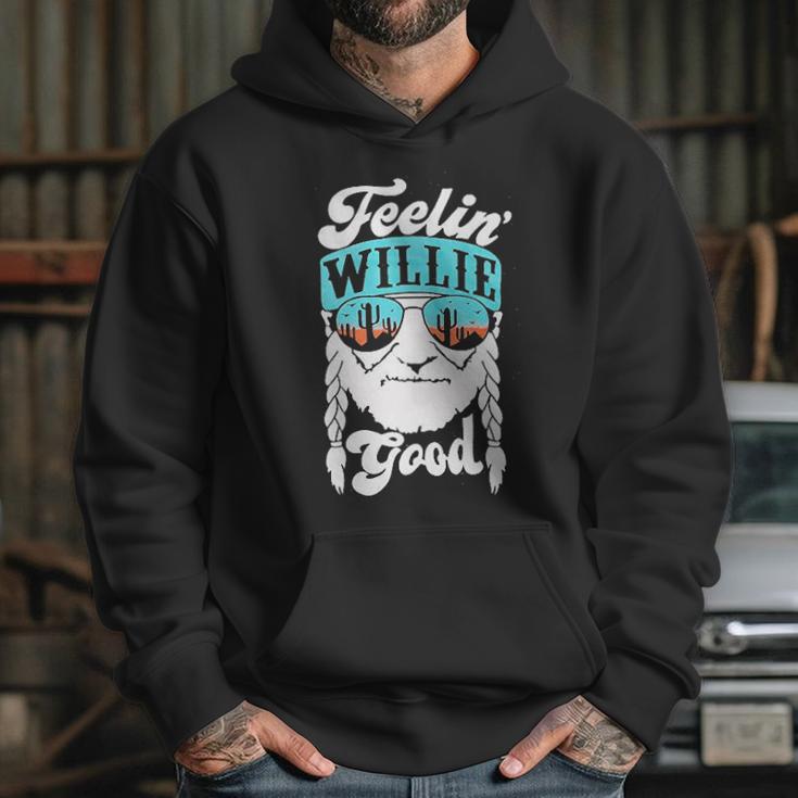 Feeling Willie Good Letter Printed Graphic Hoodie Gifts for Her