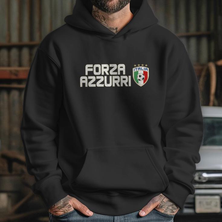 Forza Azzurri Italy Italia Soccer Team Fan Logo Hoodie Gifts for Her