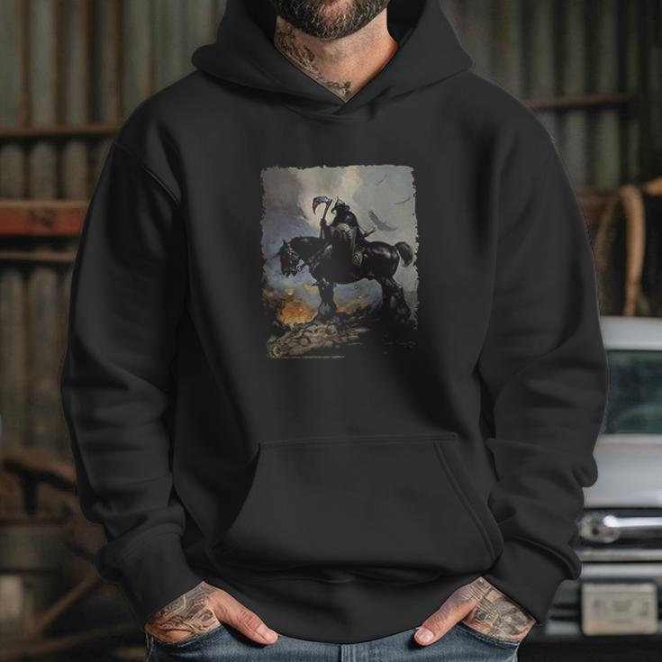 Frank Frazetta Art Death Dealer Barbarian Horror Graphic Hoodie Gifts for Her