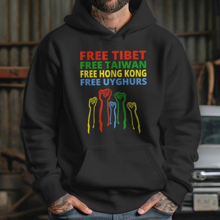 Free Tibet Free Taiwan Free Hong Kong Free Uyghurs Protest Graphic Design Printed Casual Daily Basic Hoodie Gifts for Her