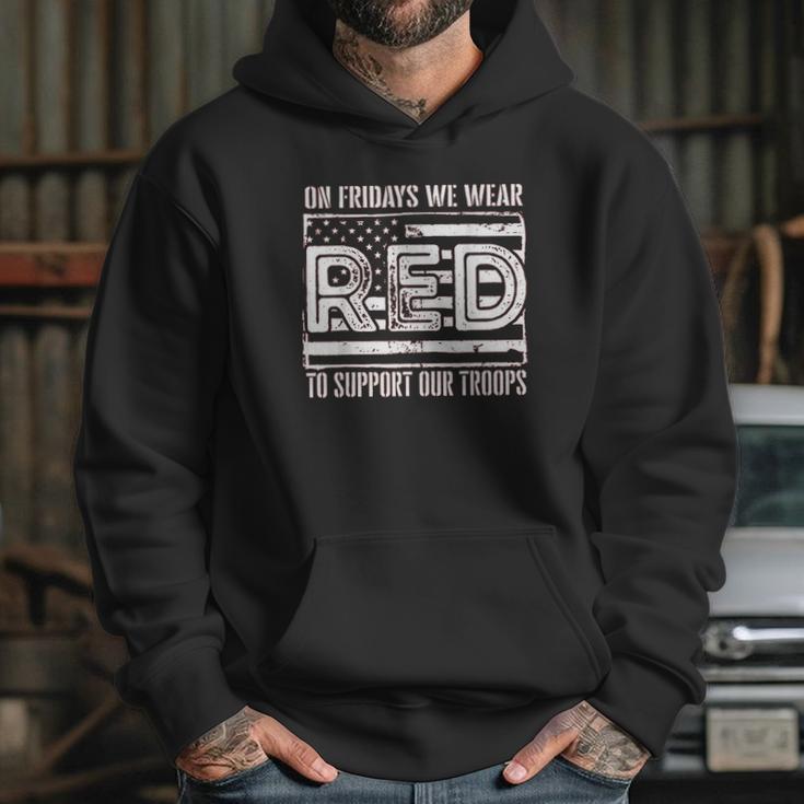 On Fridays We Wear Red To Support Our Troops - Red Friday Hoodie Gifts for Her