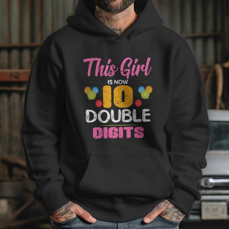 Funny 10Th Birthday Gift This Girl Is Now 10 Double Digit Gift Hoodie Gifts for Her