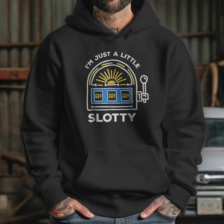 Funny Gambling Im Just A Little Bit Slotty Hoodie Gifts for Her