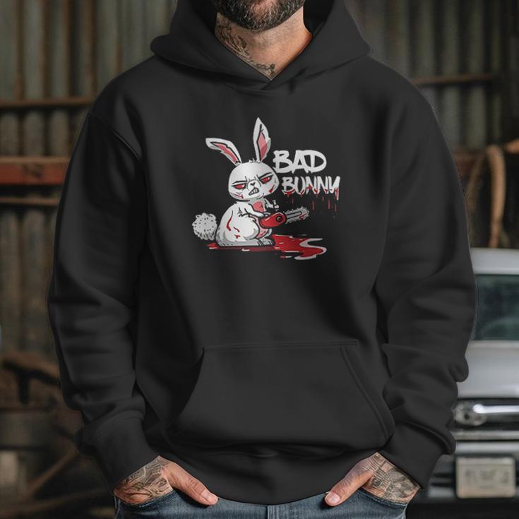 Funny Horror Rabbit Halloween Gift Evil Bad Bunny Hoodie Gifts for Her