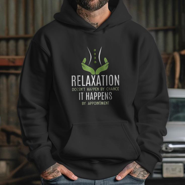 Funny Massage Therapist Relaxation Happens Hoodie Gifts for Her