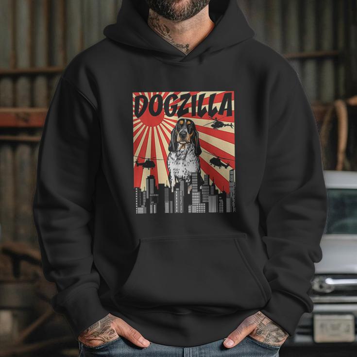 Funny Retro Japanese Dogzilla Bluetick Coonhound Hoodie Gifts for Her