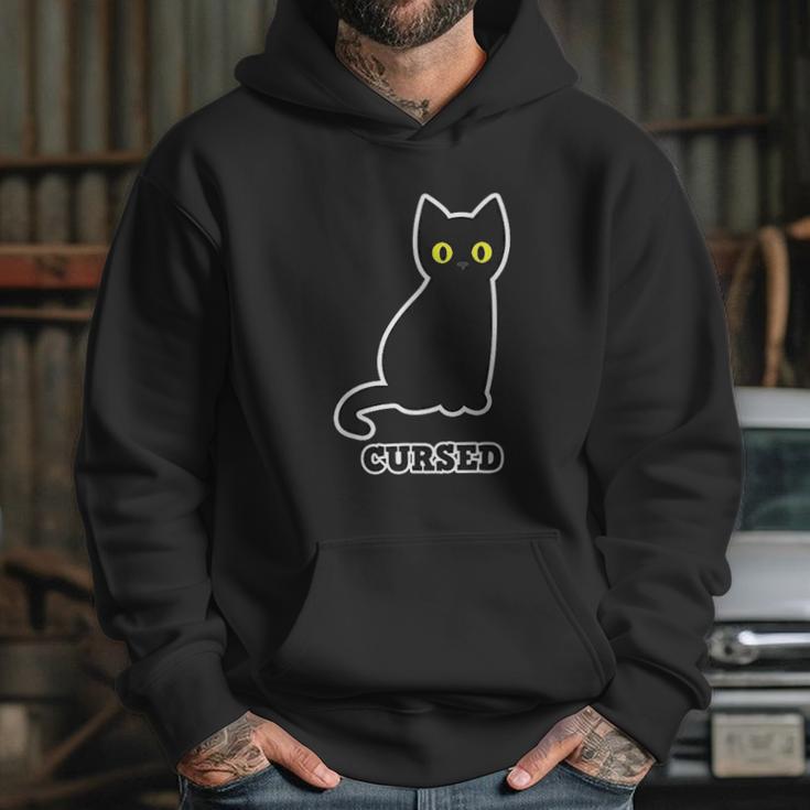 Funny Scary Halloween Cursed Black Cat Gift Hoodie Gifts for Her