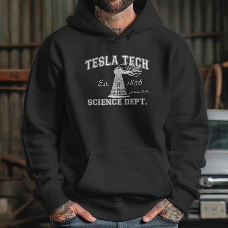 Funny Threads Outlet Tesla Tech Basic Hoodie Gifts for Her