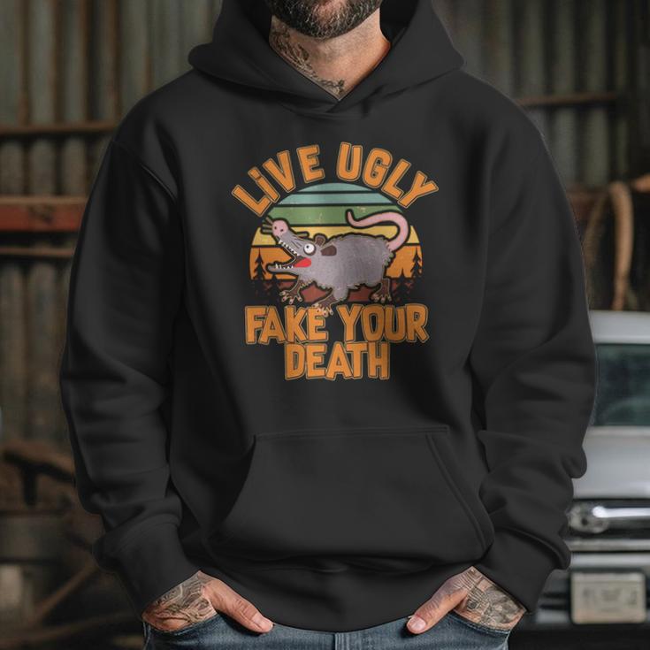 Funny Vintage Live Ugly Fake Your Death Hoodie Gifts for Her