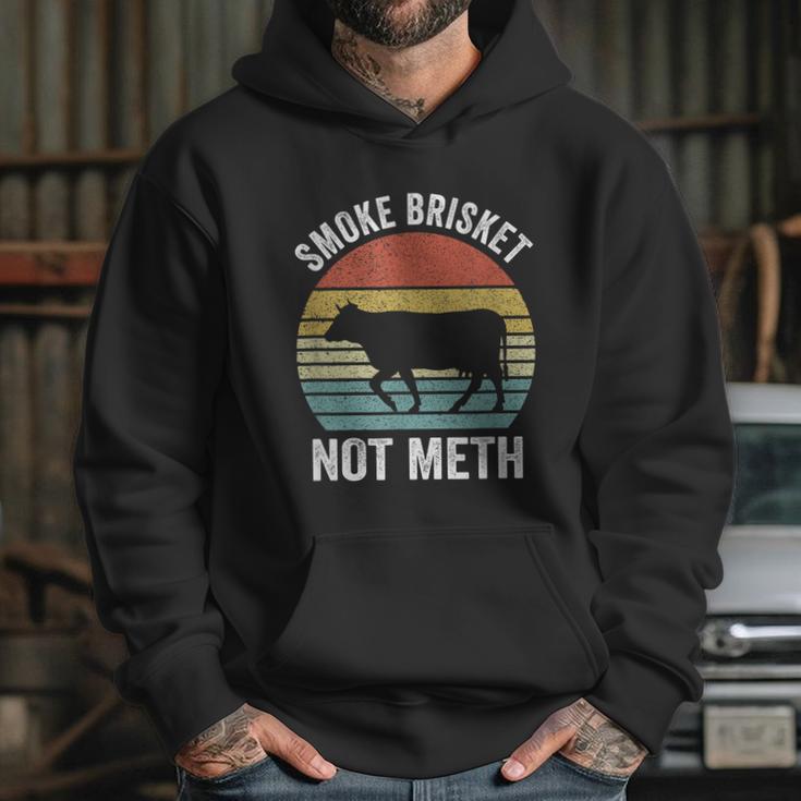 Funny Vintage Smoke Brisket Not Meth Funny Bbq Grilling Master Hoodie Gifts for Her