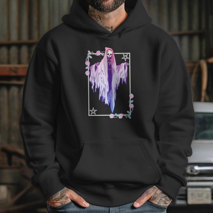 Ghost And Roses Wiccan Kawaii Pastel Goth Occult Emo Alternative Classic Hoodie Gifts for Her