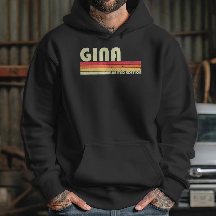 Gina Gift Name Personalized Retro Vintage 80S 90S Birthday Hoodie Gifts for Her