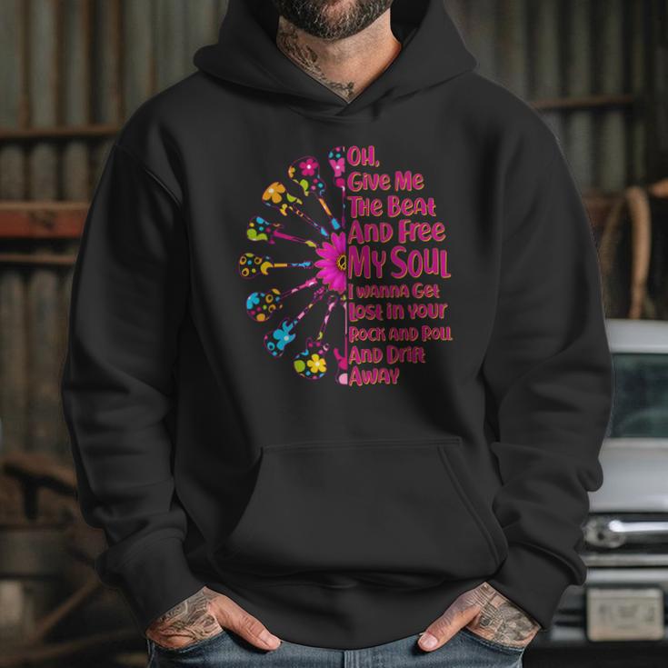 Give Me The Beat Hippie Guitars Hoodie Gifts for Her