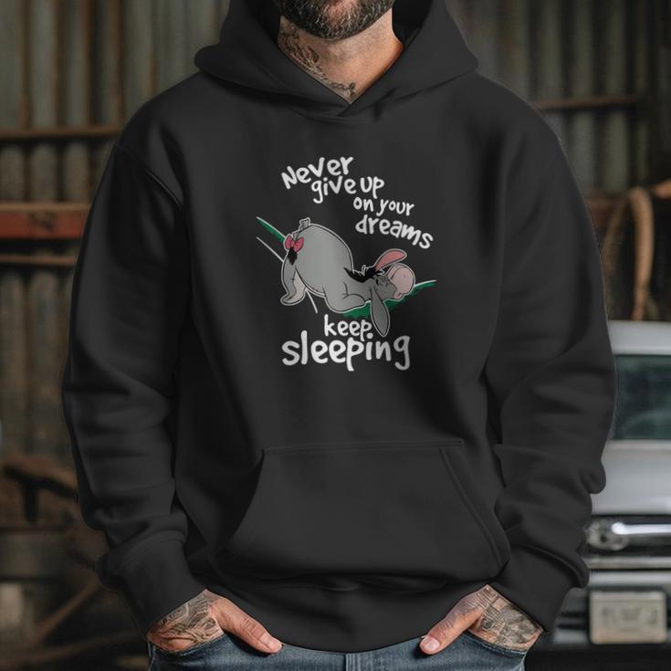 Never Give Up On Your Dream Eeyore Keep Sleeping Hoodie Gifts for Her