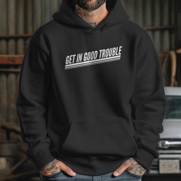 Get In Good Trouble Rep John Lewis Quote Hoodie Gifts for Her