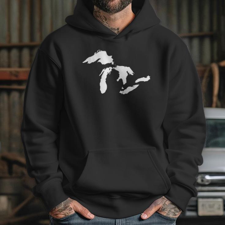 Great Lakes Detroit Michigan Hoodie Gifts for Her