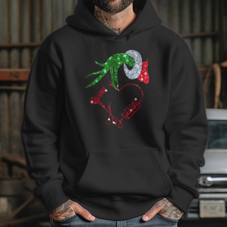 Grinch Hand Holding Love Hair Stylist Hoodie Gifts for Her