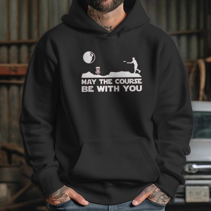 Guerrilla May The Course Be With You Funny Disc Golf Movie Hoodie Gifts for Her