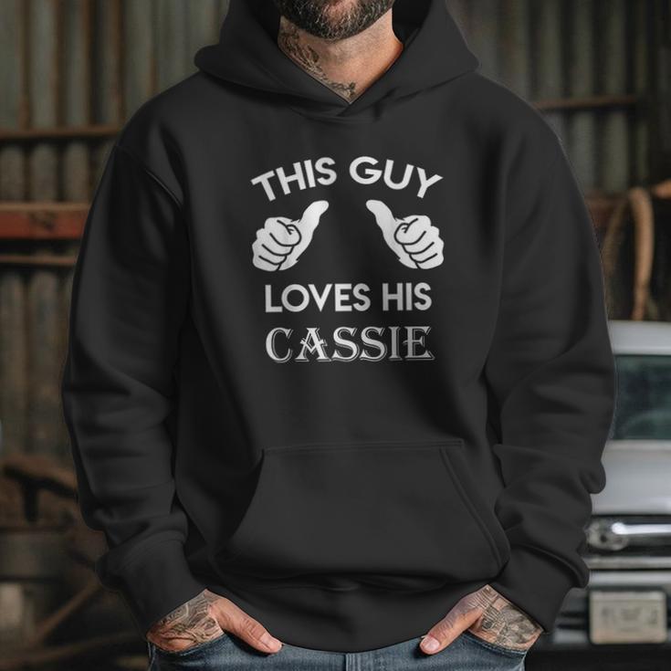 This Guy Loves His Cassie Gift Valentine Heart Belongs Hoodie Gifts for Her