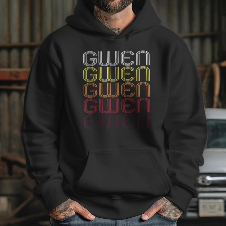 Gwen Retro Wordmark Pattern Vintage Style Hoodie Gifts for Her