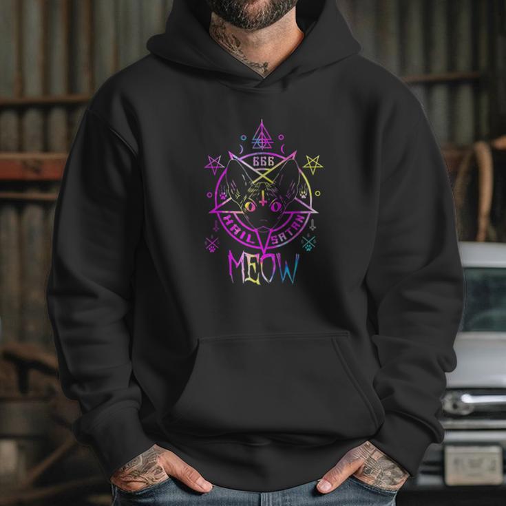 Hail Meow Demonic Sphynx Cat 666 Halloween Hoodie Gifts for Her