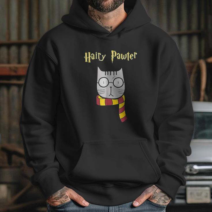 Hairy Pawter Funny Cute Magic Cat With Glasses Gift Hoodie Gifts for Her