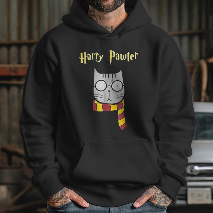 Harry Pawter Funny Magic Cat With Glasses Gift Hoodie Gifts for Her