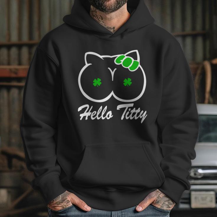 Hello Titty Irish Clover Hoodie Gifts for Her