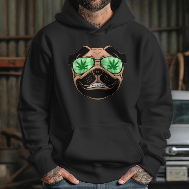 High Off Weed Smiling Pug Hoodie Gifts for Her