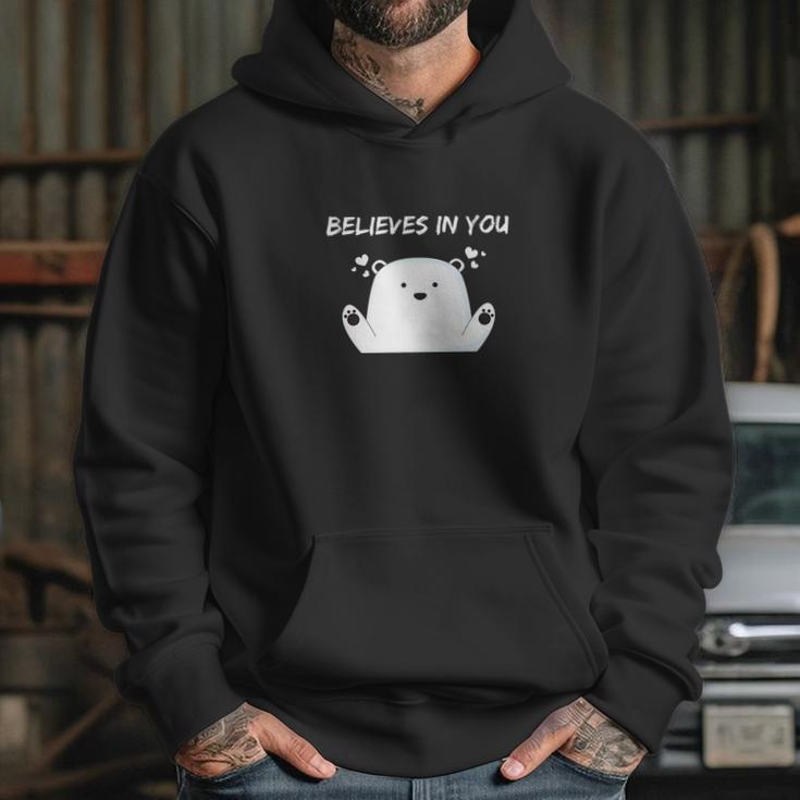 Ice Bear Believes In You Polar Bear Hoodie Gifts for Her