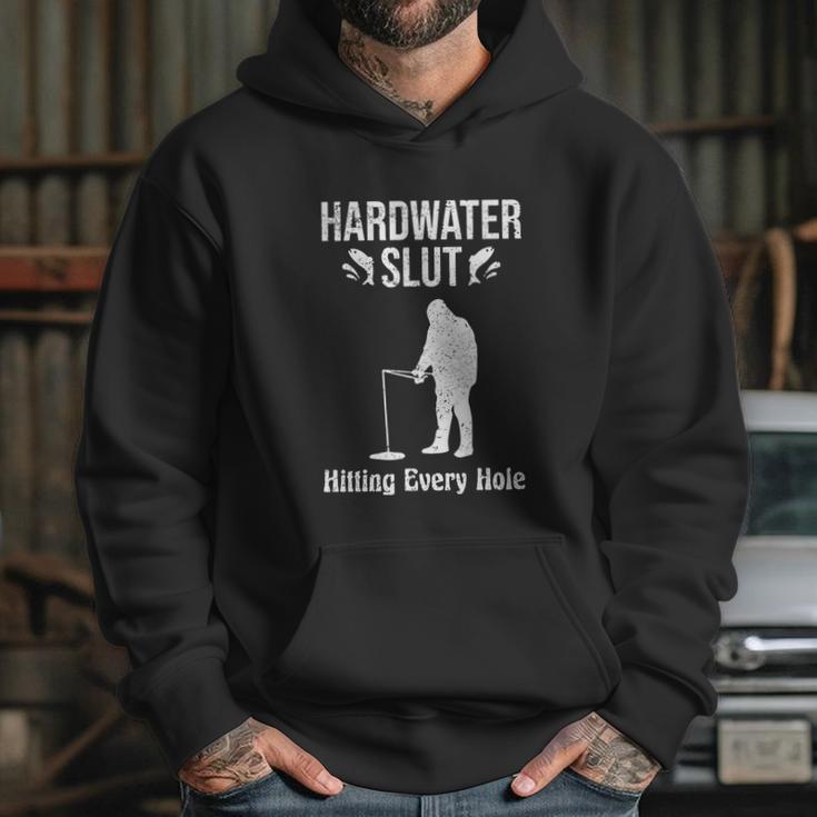 Ice Fishing Hardwater Slut Fisherman Gift Hoodie Gifts for Her