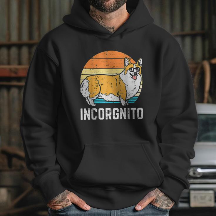 Incorgnito Welsh Corgi Sunset Retro Pet Dog Lover Owner Gift Hoodie Gifts for Her