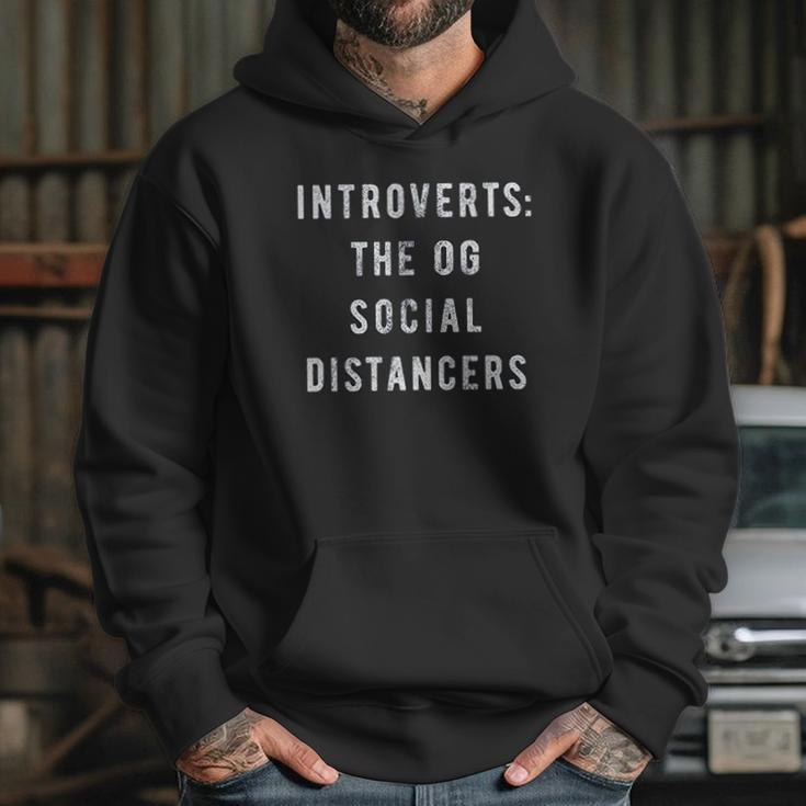 Introverts The Og Social Distancers Funny Virus Introvert Novelty Hoodie Gifts for Her