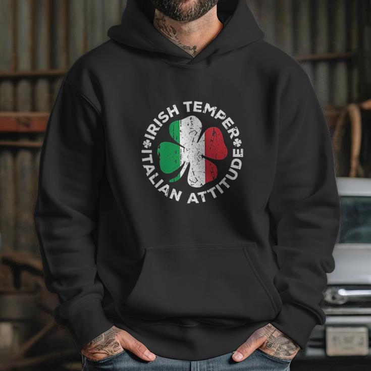 Irish Temper Italian Attitude St Patricks Day Gift Hoodie Gifts for Her