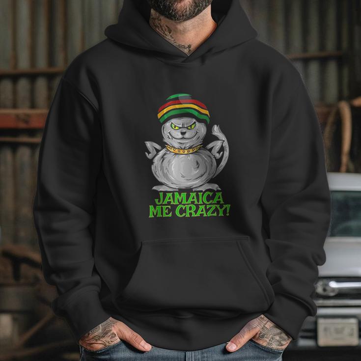 Jamaica Me Crazy Top Funny Gift Jamaican Reggae Music Cat Hoodie Gifts for Her