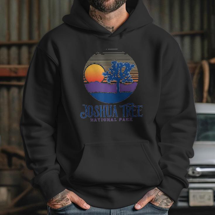 Joshua Tree National Park Vintage Artistic Sunset Mountains Hoodie Gifts for Her