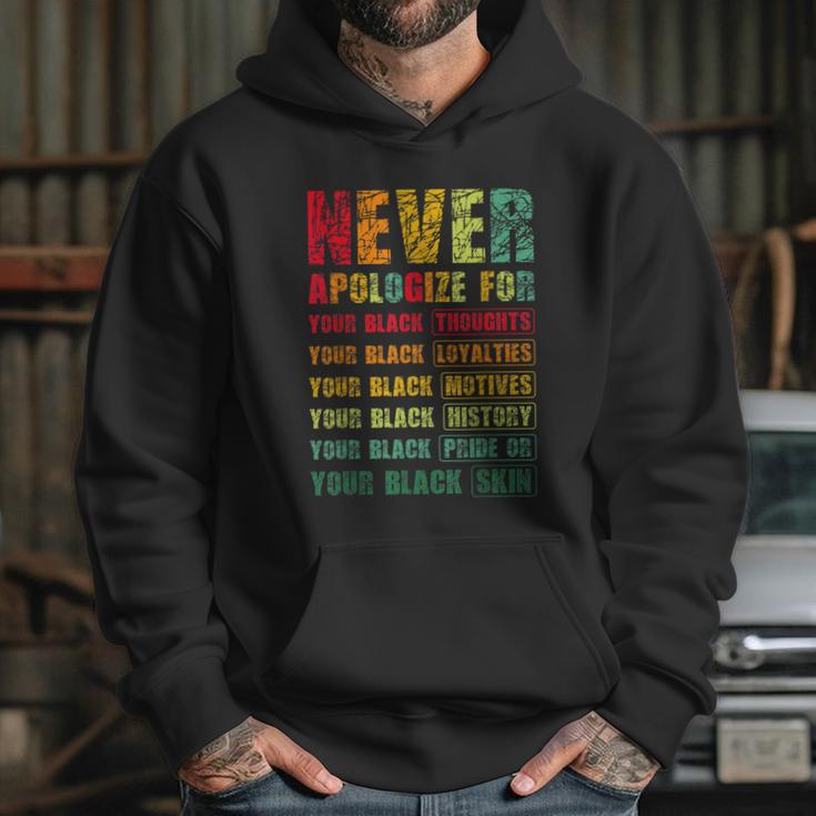 Juneteenth Scratch Never Apologize For Your Blackness Hoodie Gifts for Her