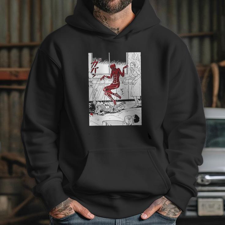 Junji Ito Popping Out Of Skin Black White Red Hoodie Gifts for Her