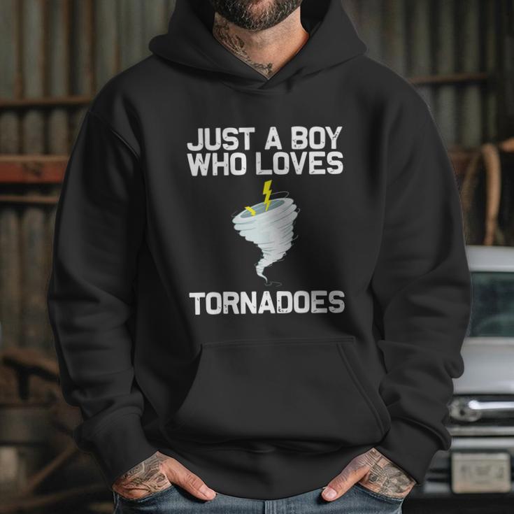 Just A Boy Who Loves Tornadoes Tornado Meteorologist Hoodie Gifts for Her