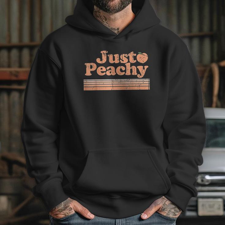 Just Peachy Retro 70S Georgia Peaches Summer Fruit Hoodie Gifts for Her