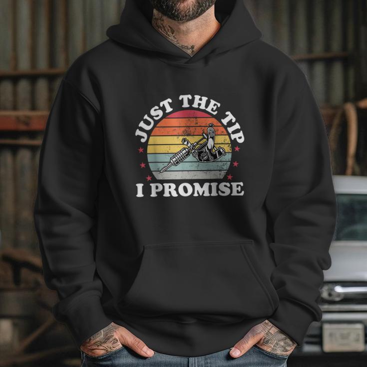 Just The Tip Tattoo Artist Tat Machine Funny Tattooist Graphic Design Printed Casual Daily Basic Hoodie Gifts for Her