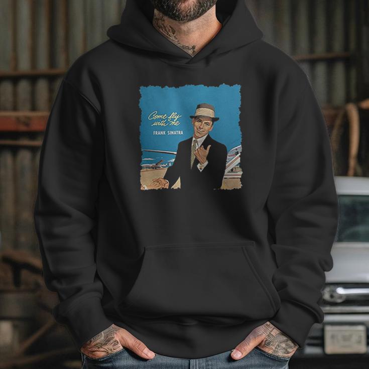 Kaq Houhui Frank Sinatra Come Fly With Me Men Oversize Leisure Hoodie Gifts for Her