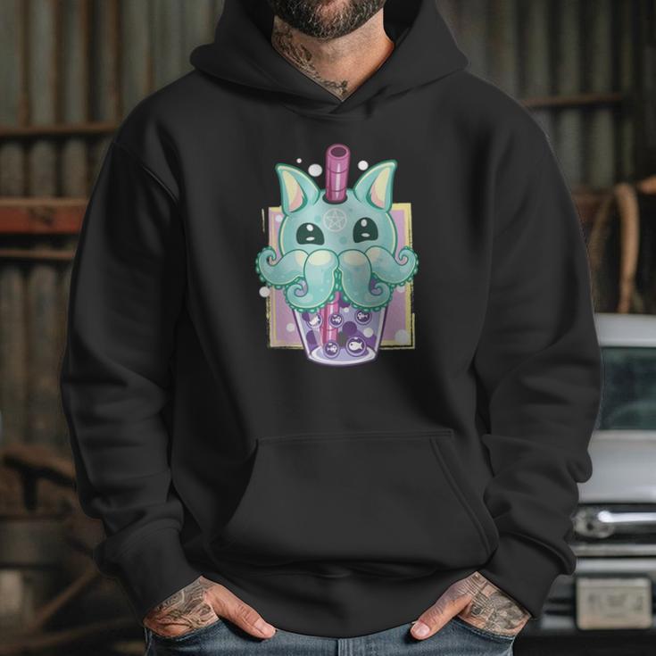 Kawaii Pastel Goth Creepy Creature Boba Bubble Tea Vaporwave Hoodie Gifts for Her