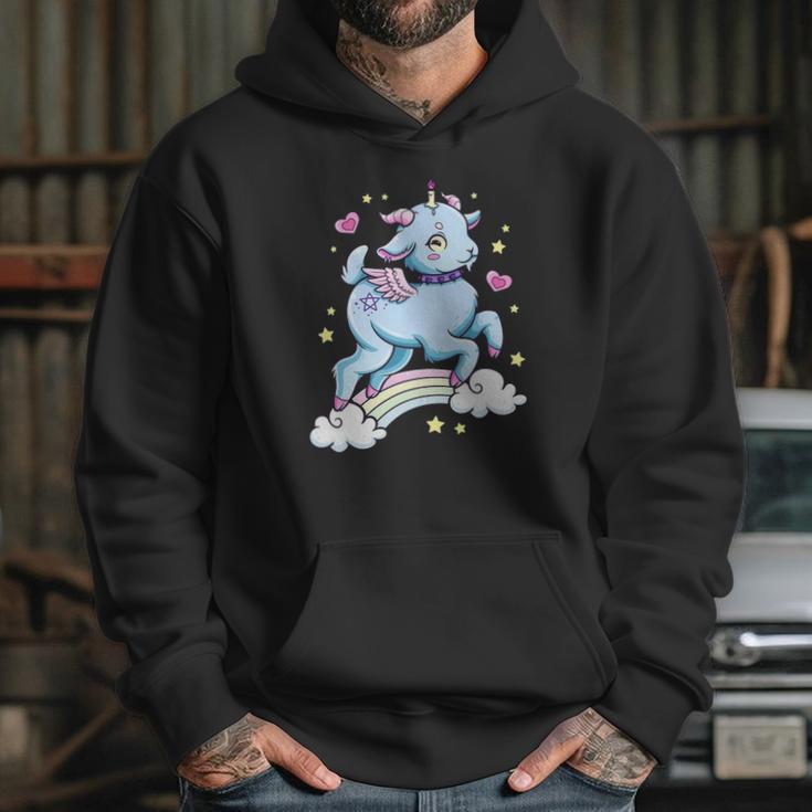 Kawaii Pastel Goth Cute Creepy Baphomet Satanist Goat Hoodie Gifts for Her