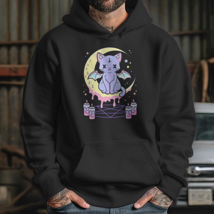 Kawaii Pastel Goth Cute Creepy Black Cat Hoodie Gifts for Her