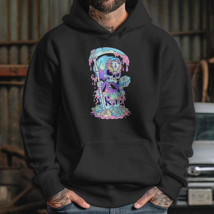 Kawaii Pastel Goth Cute And Creepy Death Grim Reaper Hoodie Gifts for Her