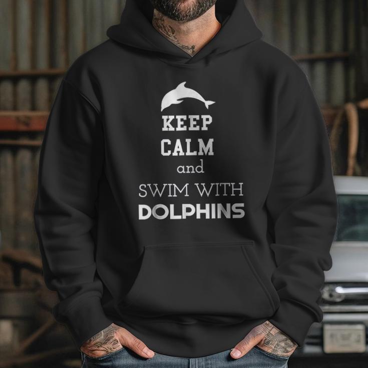 Keep Calm And Swim With Dolphins Hoodie Gifts for Her