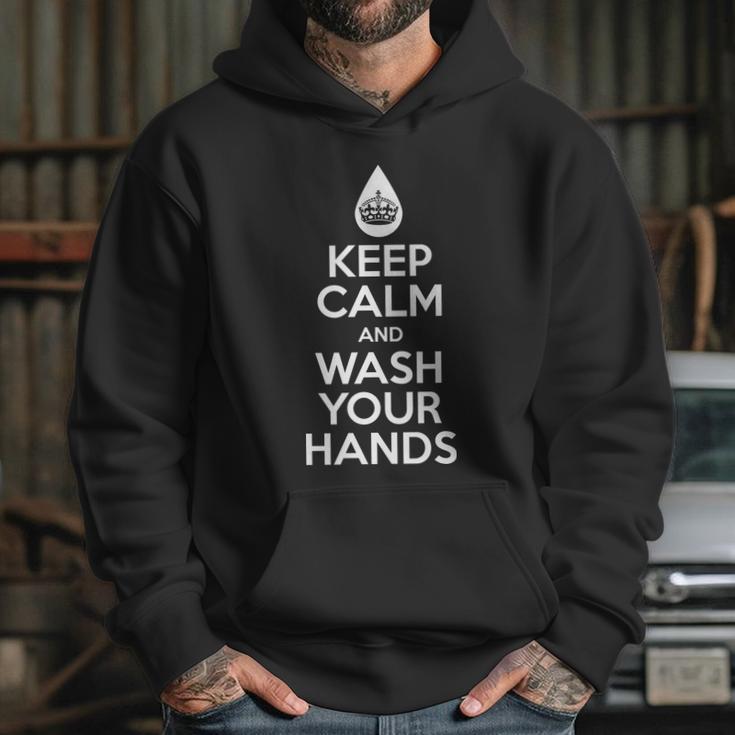 Keep Calm And Wash Your Hands Funny Virus Hoodie Gifts for Her